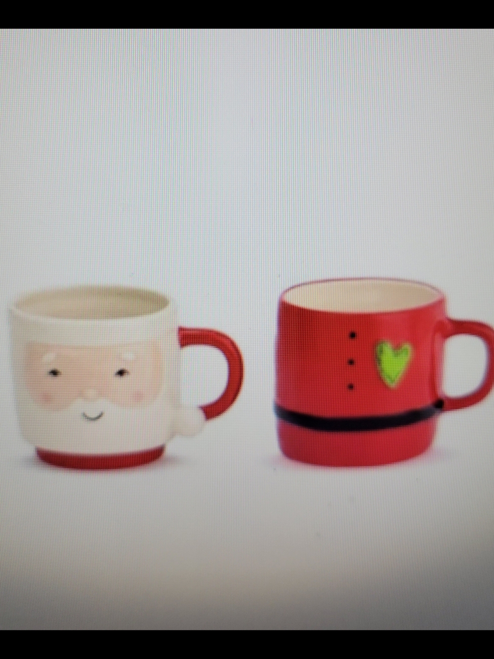 Demdaco Red and White Stackable Santa Ceramic Mug Set NWT - Picture 2 of 6